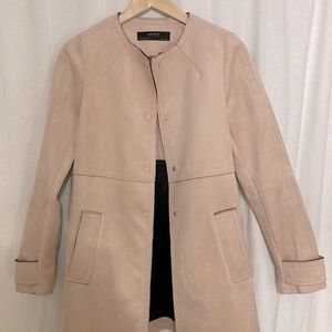 XS Lovely dusty rose faux suede Zara jacket